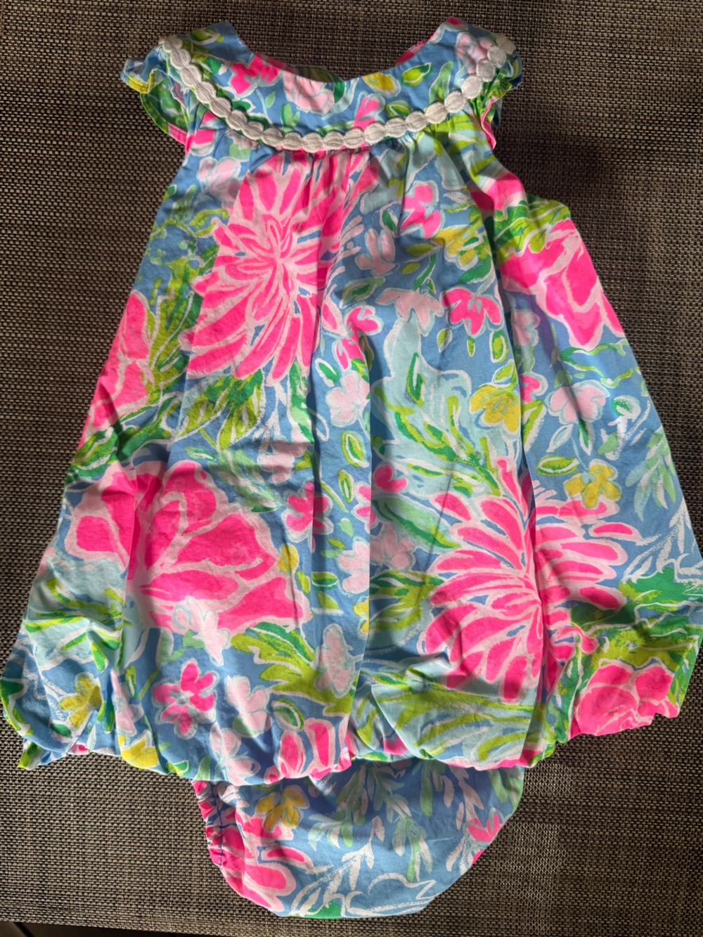 Lilly Pulitzer Pink, Blue & Green Floral Dress size 12-18 months